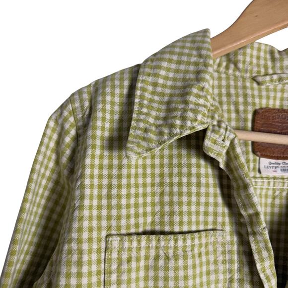 Levi’s Janey Check Green Plaid Button Front Jacket Size Medium - Picture 6 of 15